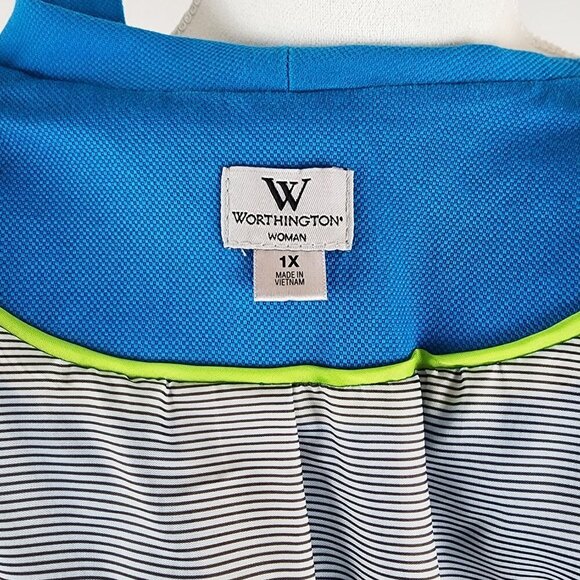 Worthington Blue Woman's Peplum Blazer - Picture 6 of 6